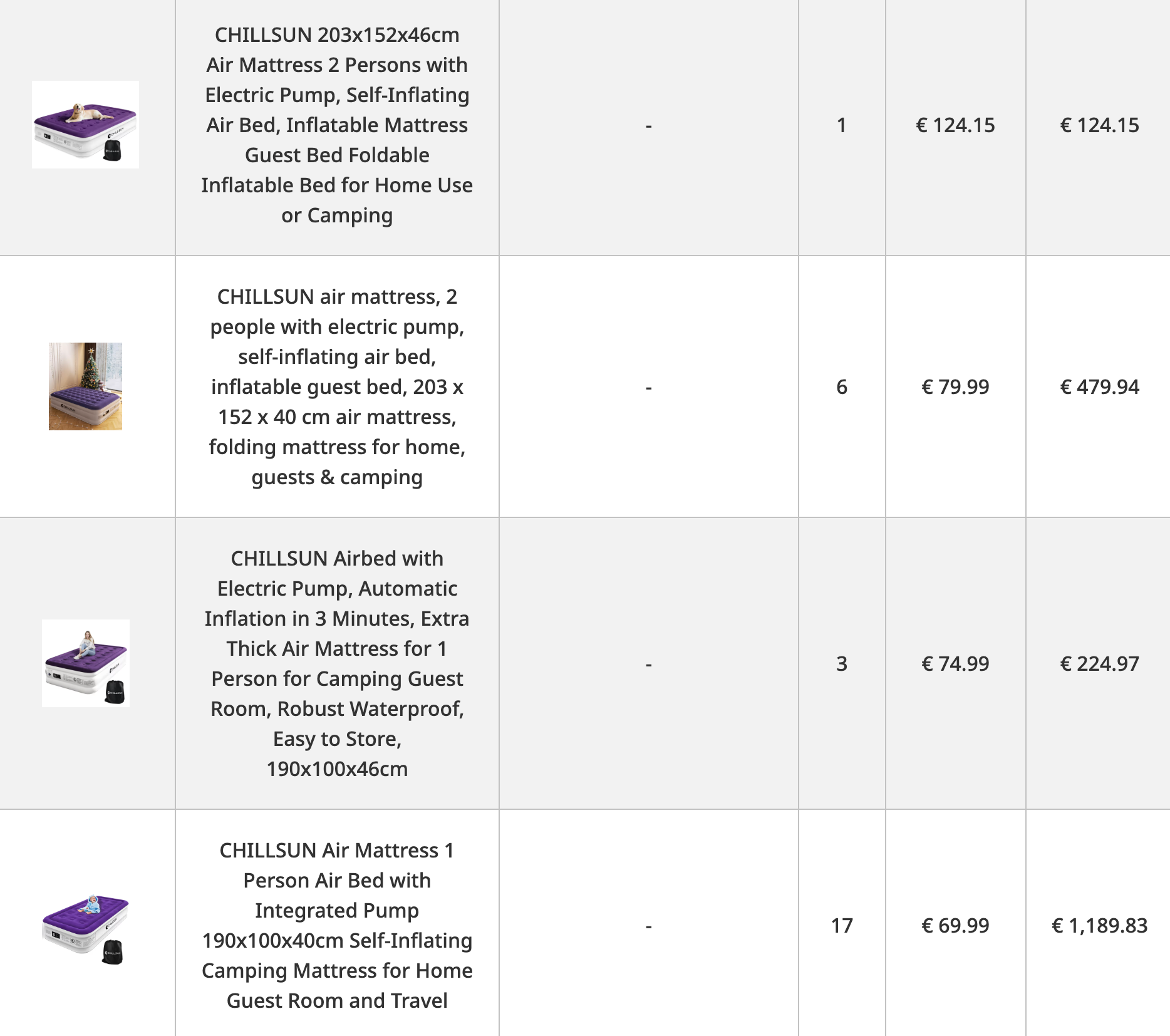 Pripučiami čiužiniai