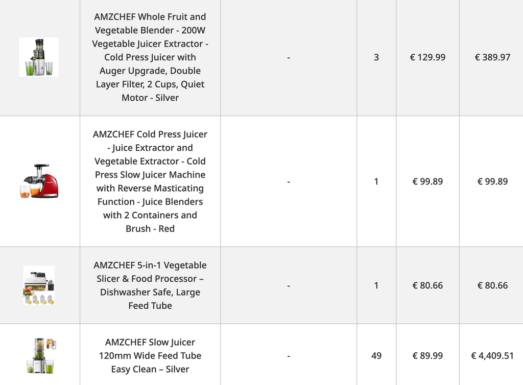 Paletė maisto paruošimo prietaisų